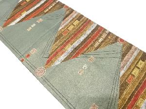 幾何学模様織り出し　袋帯